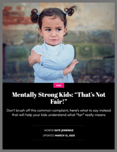 Mentally Strong Kids "That's not fair!"